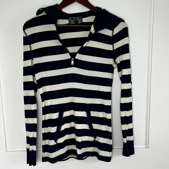 Vintage Ralph Lauren Striped Waffle Knit Thin Pullover Long Sleeve Shirt Side S - Picture 1 of 5